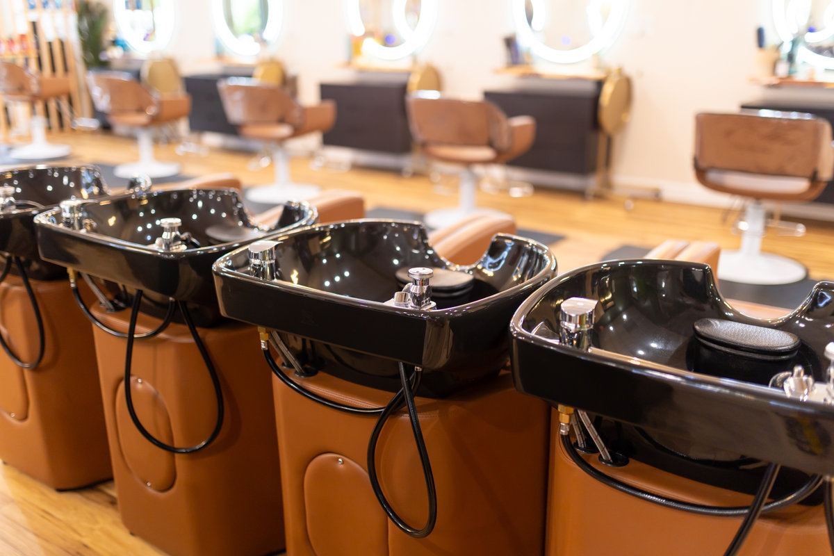 Backwash bowls at Solace Salon
